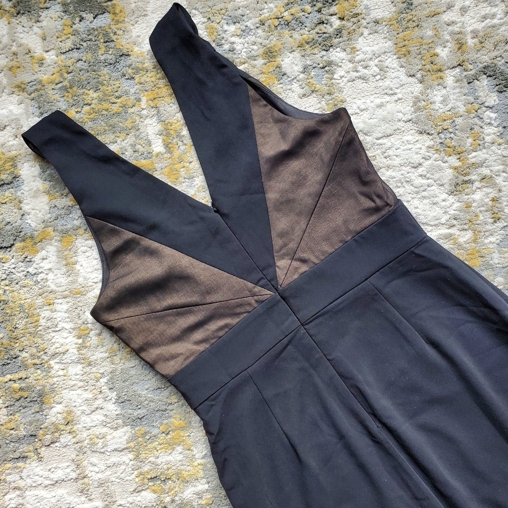 Harlyn Deep V Chiffon Inset Cocktail Sheath - Picture 7 of 9